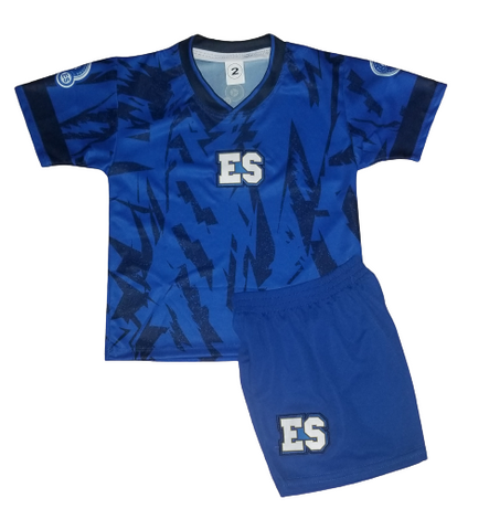 New El Salvador Blue Azul Premium Soccer Uniform 2023