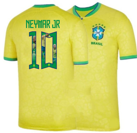 Limited Edition Brazil Neymar Yellow Premium Soccer Jersey 2023