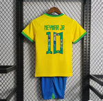 Kids Limited Edition Brazil Neymar Premium Soccer Uniform 2023