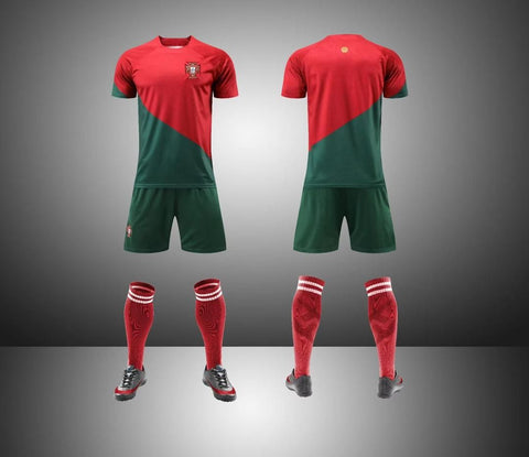 New Portugal Red Premium Soccer Uniform 2023