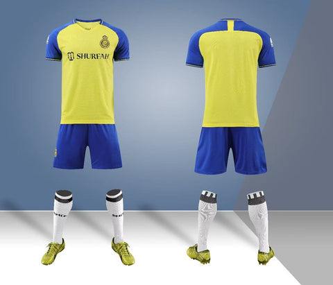New AL Nassr Yellow Premium Soccer Uniform 2023