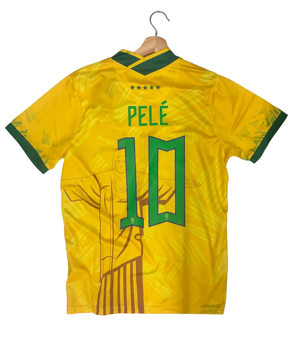 Pele Brazil Yellow Cristo Adult Jersey