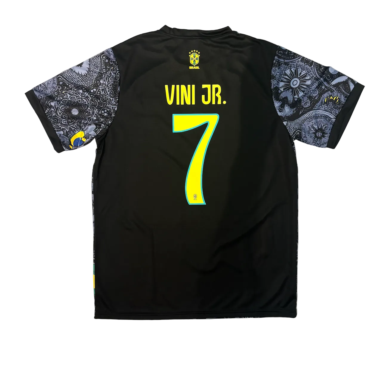 Vini Jr. Brazil Black Cristo Adult Jersey