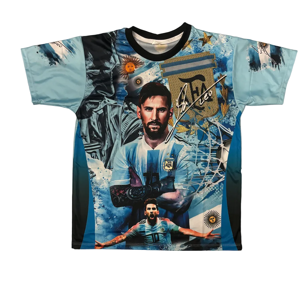 Lionel Messi Argentina Graphic Adult Jersey