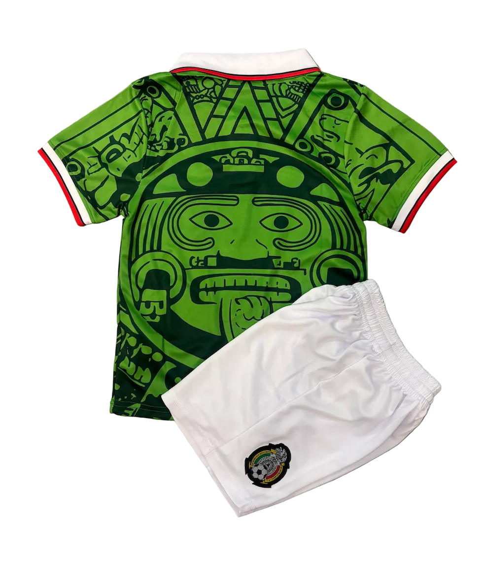 Mexico Retro 1998 World Cup Home Kids Kit