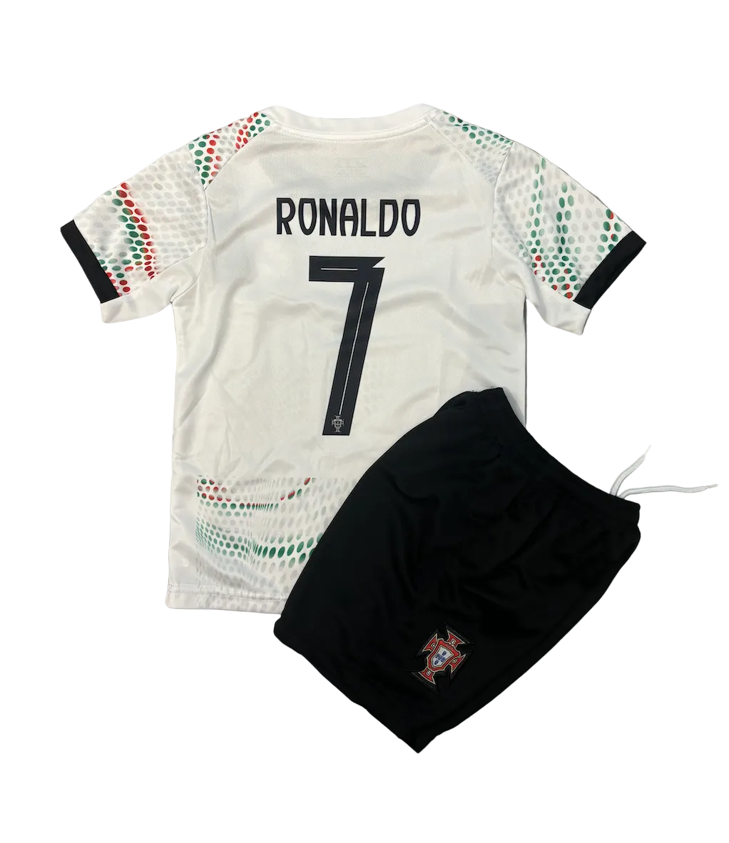 Cristiano Ronaldo Portugal Away Kids Kit