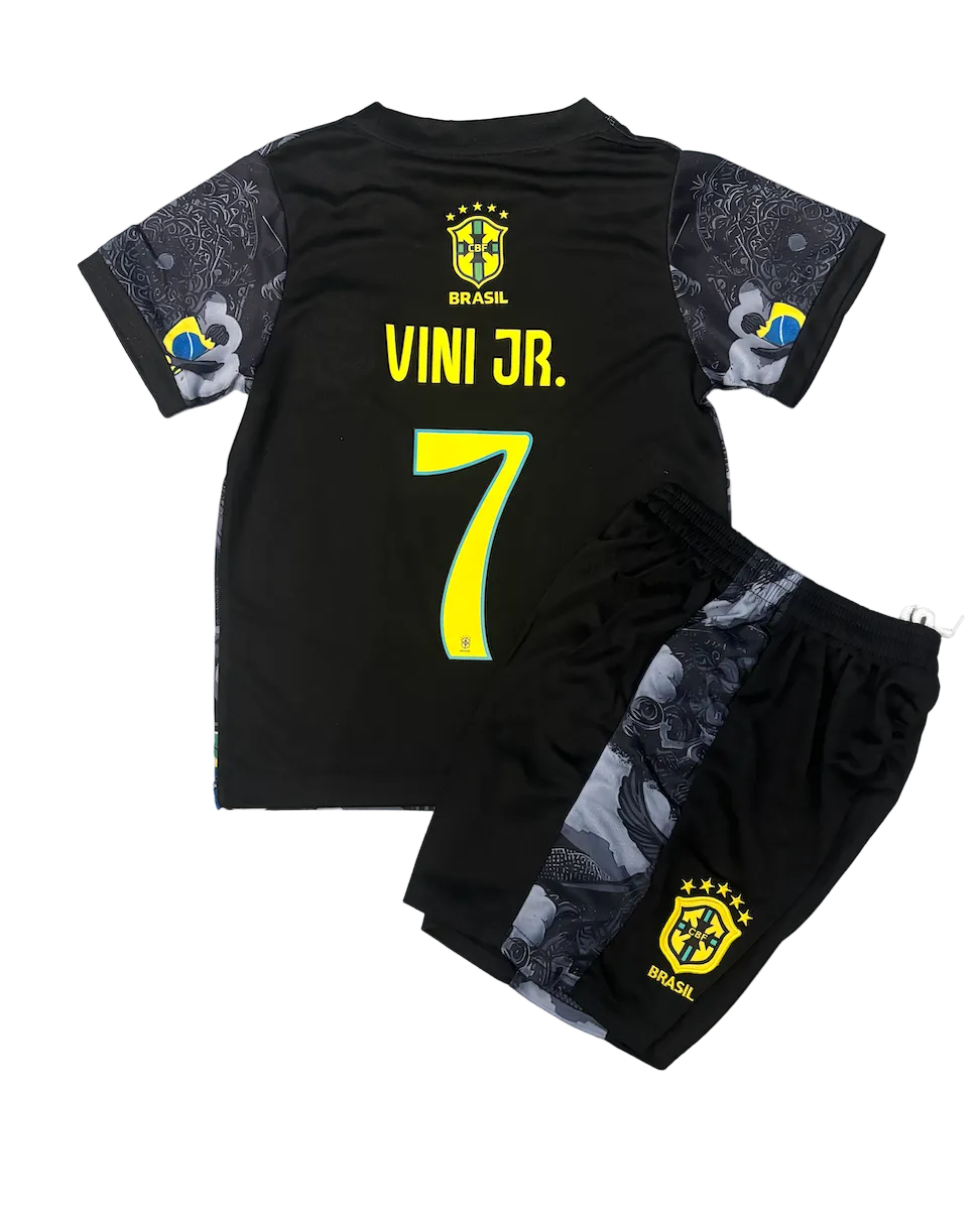 Vini Jr. Brazil Black Cristo Kids Kit