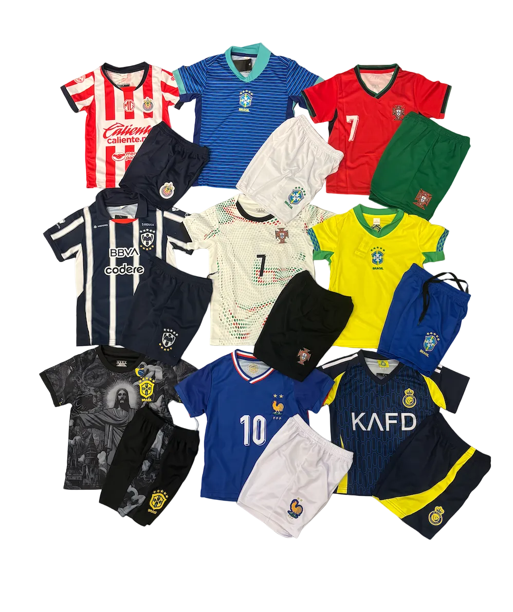 Mystery Kids Soccer Jersey Bundle: Includes Random Kits - 40+ Designs
