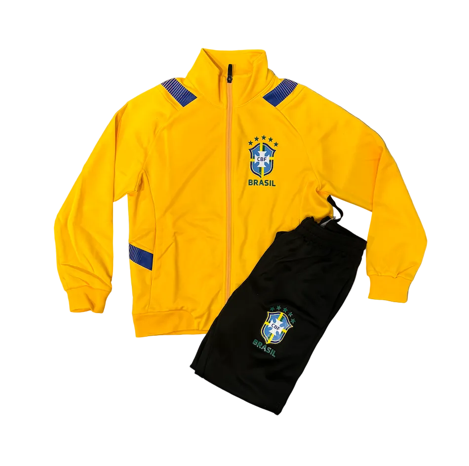 Raphinha Brazil Yellow Adult Zip Up Tracksuit Warm Up