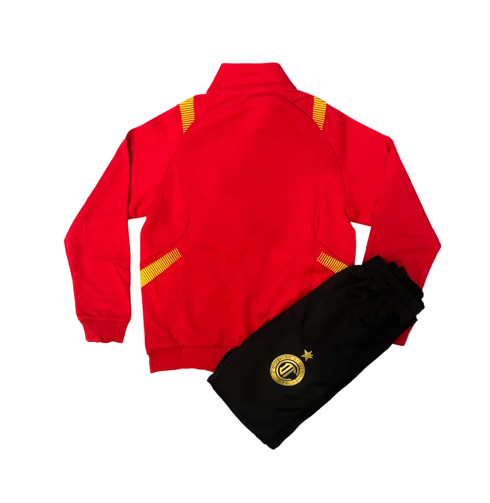 Toluca Red Kids Zip Up Tracksuit Warm Up