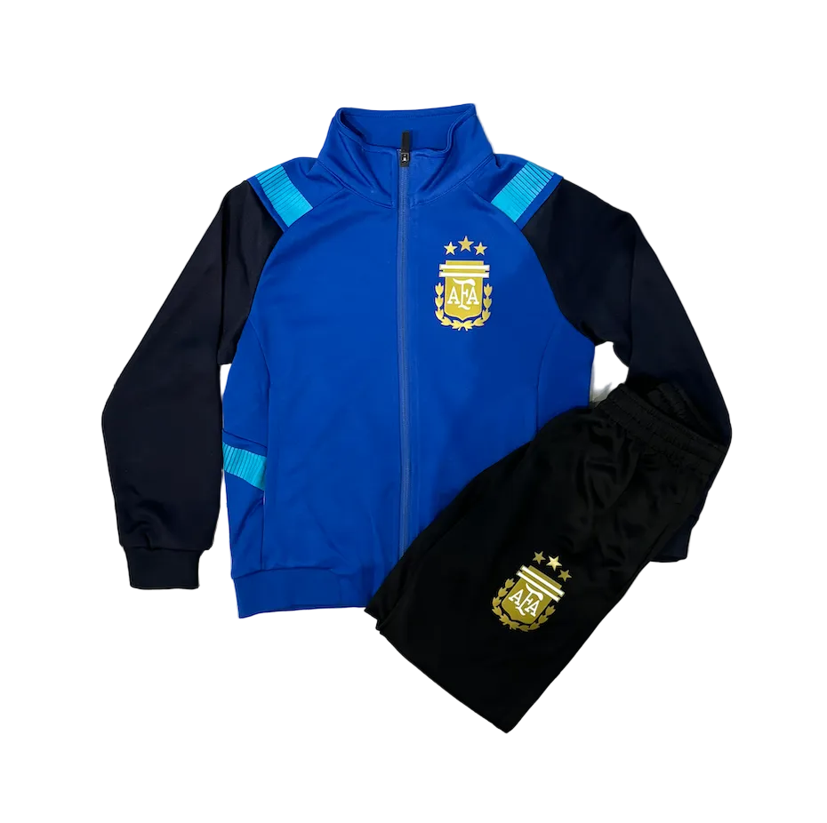 Lionel Messi Argentina Blue Kids Zip Up Tracksuit Warm Up