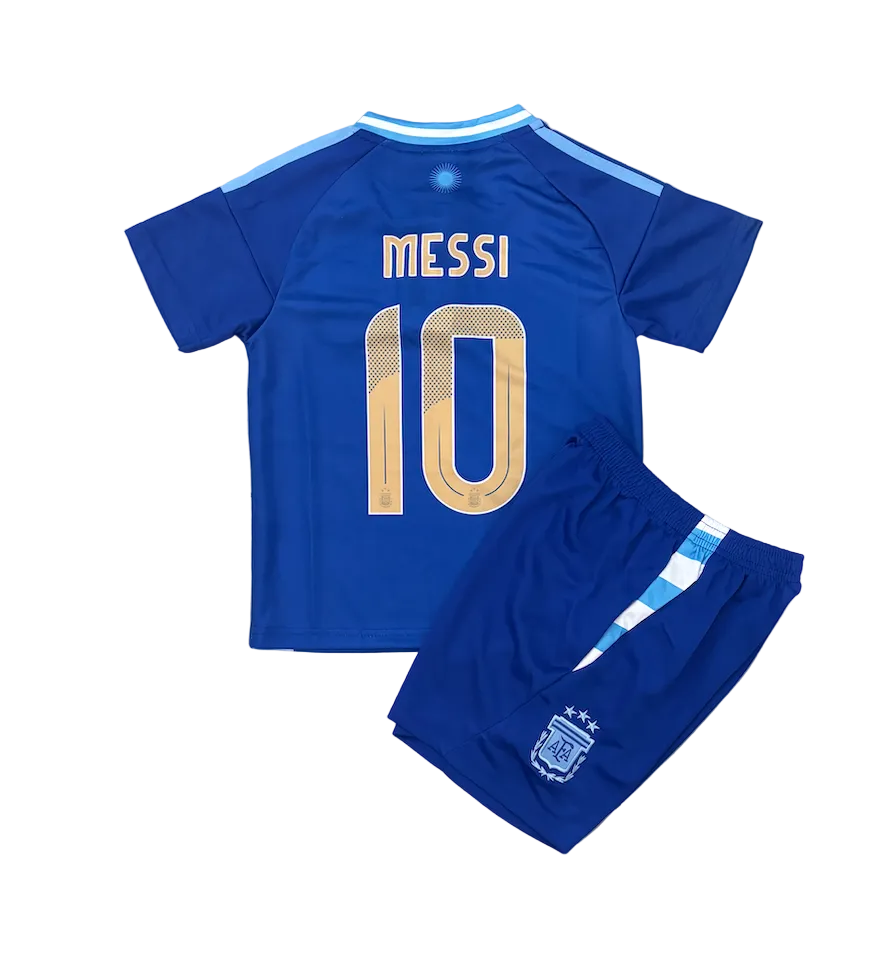 Lionel Messi Argentina Away Kids Kit
