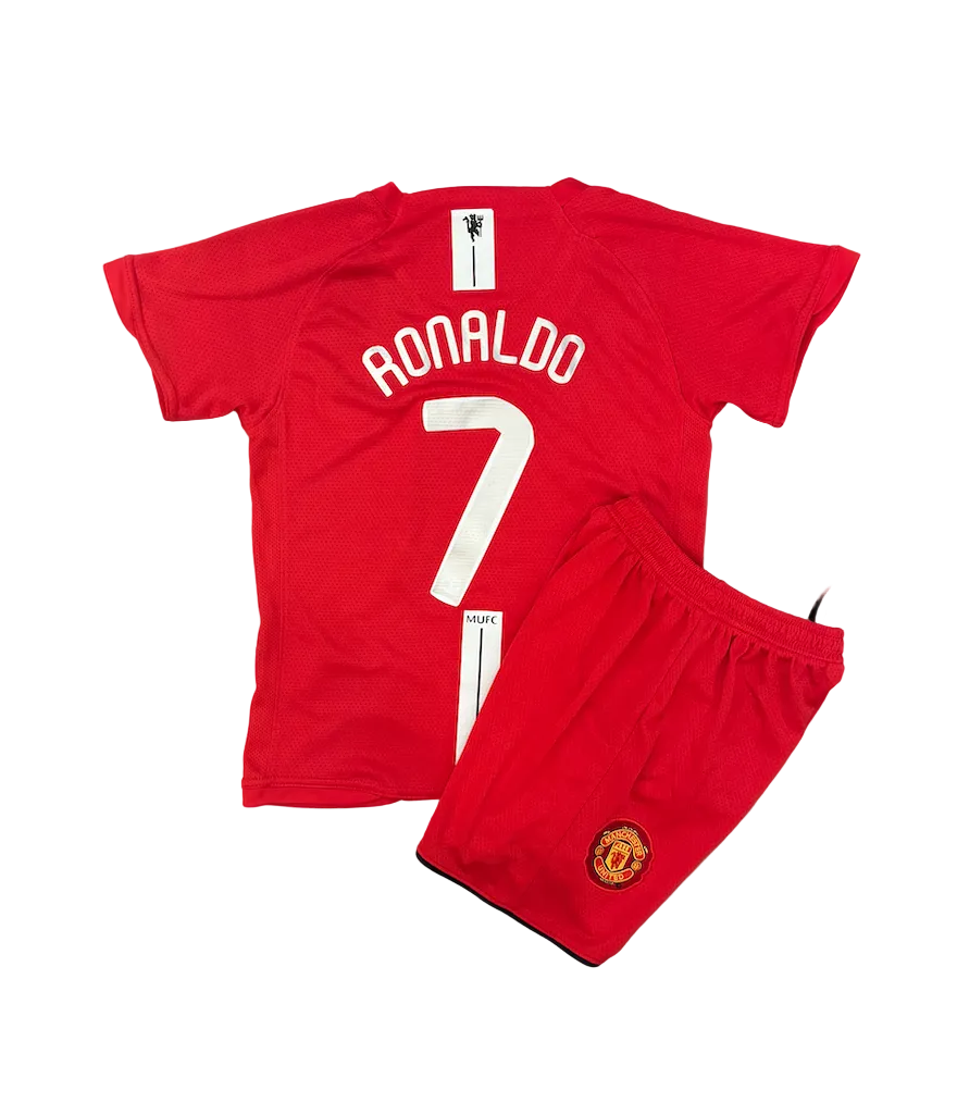 Retro Cristiano Ronaldo Manchester United Home Kids Kit
