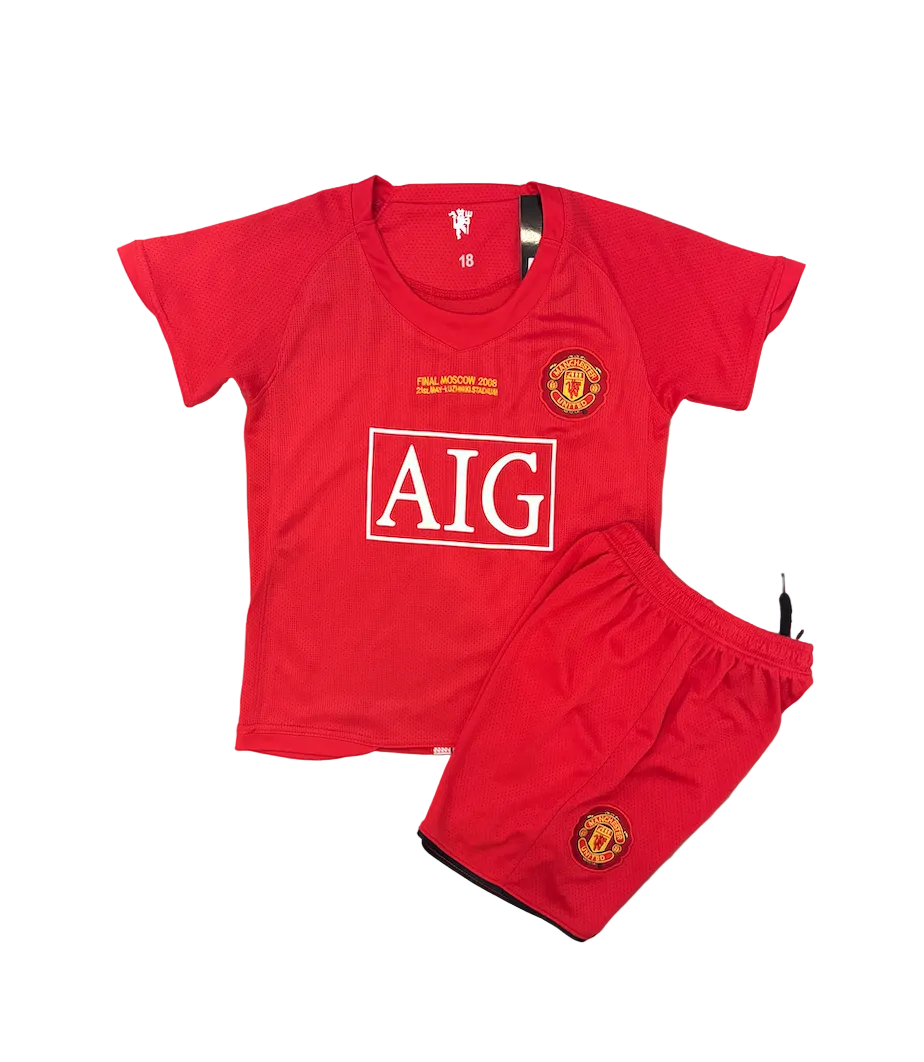 Retro Cristiano Ronaldo Manchester United Home Kids Kit