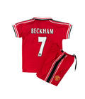 Retro David Beckham Home Manchester United Kids Kit