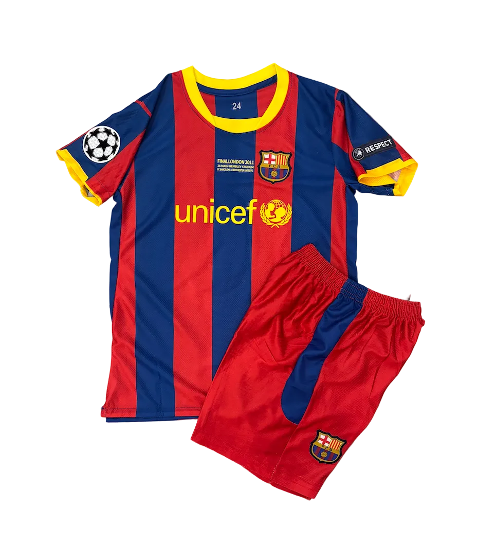 Retro Lionel Messi Barcelona Home Kids Kit