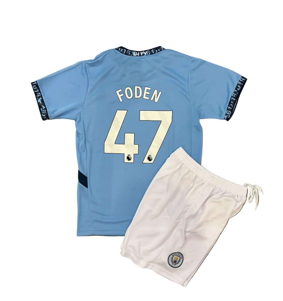 Phil Foden Manchester City Home Kids Kit