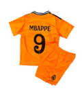 Kylian Mbappe Real Madrid Orange Kids Kit