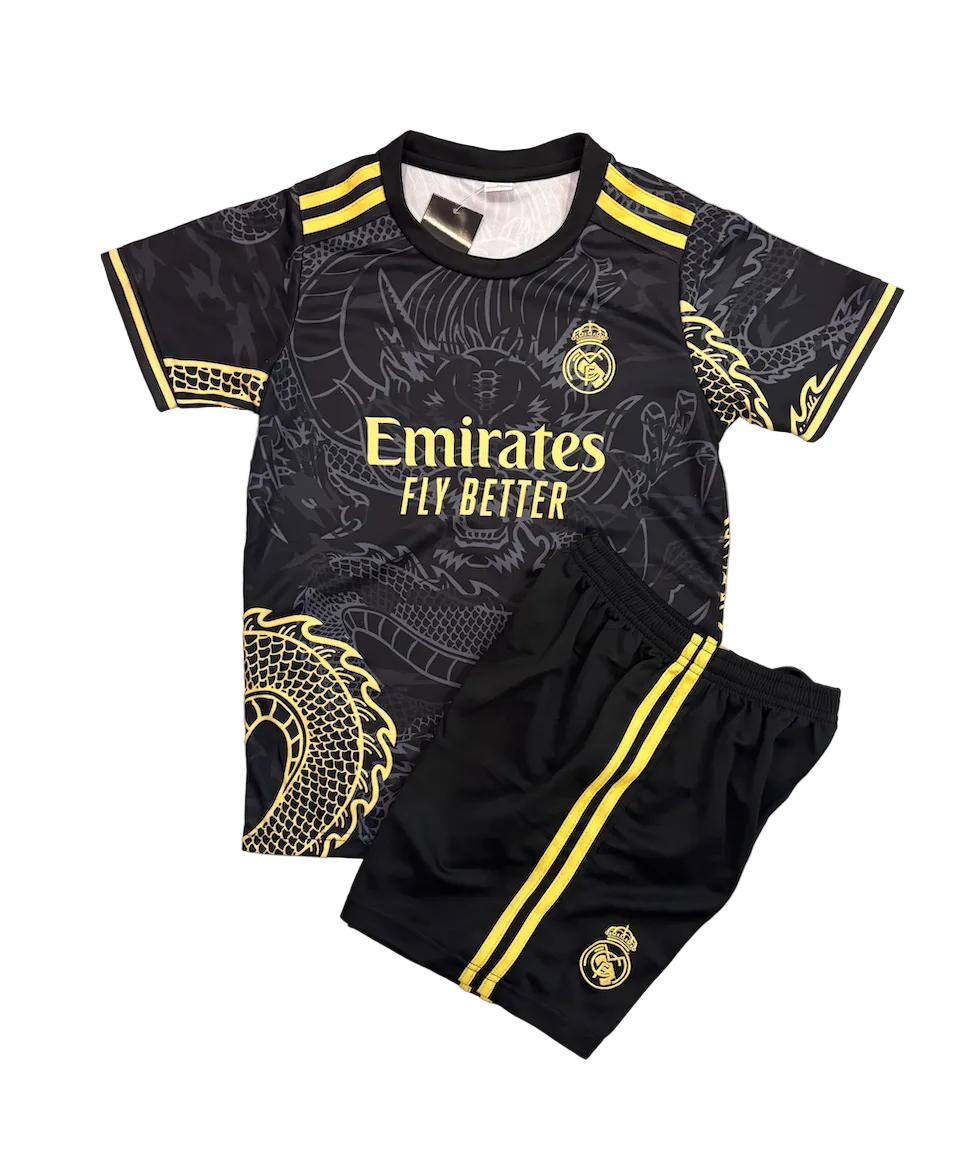 Vini Jr. Real Madrid Black Dragon Kids Kit