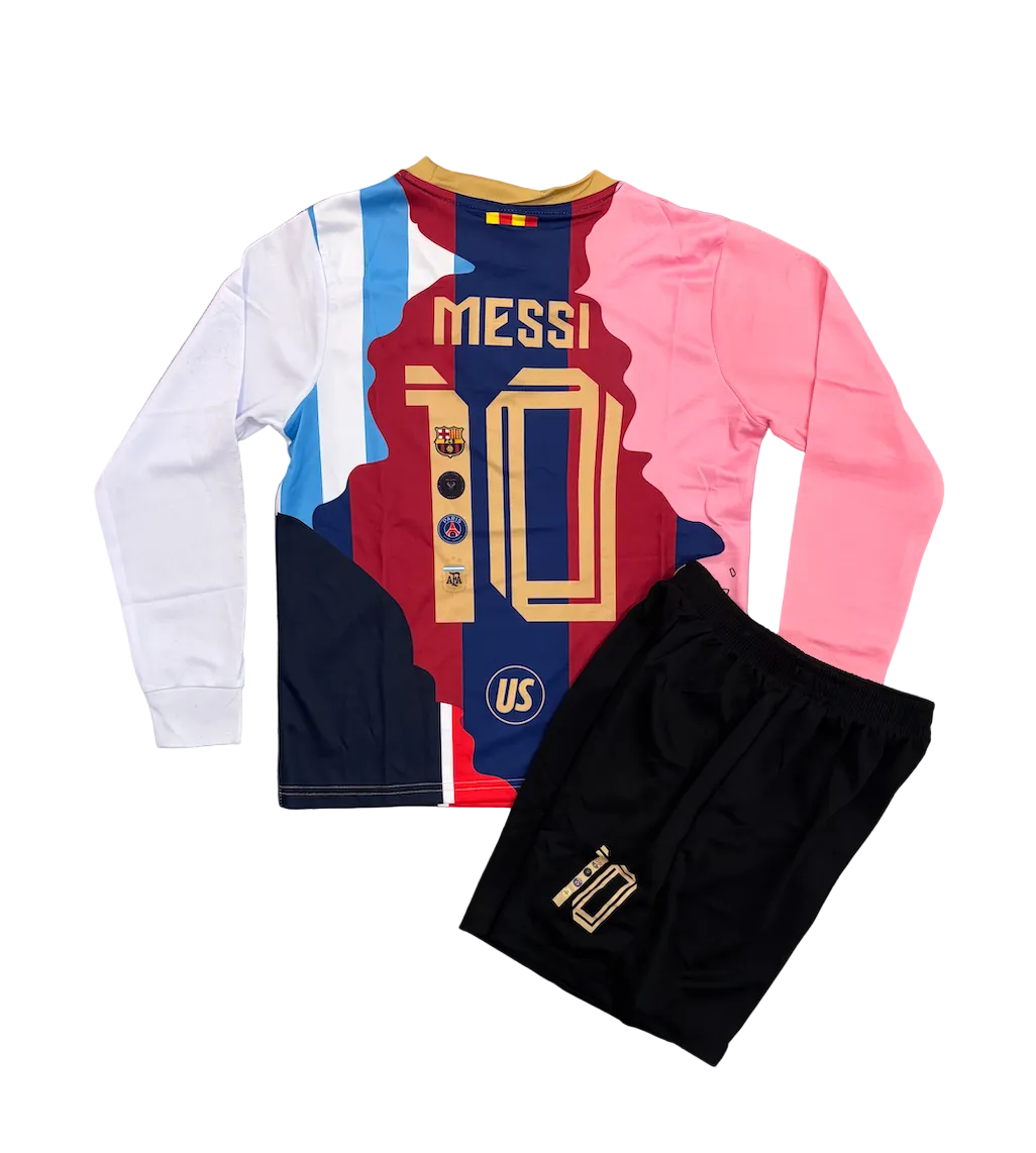 Lionel Messi All Teams Limited Edition Long Sleeve Kids Kit
