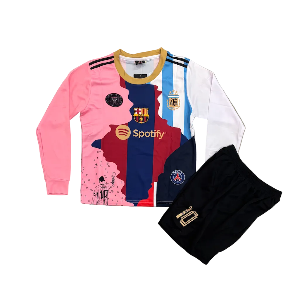 Lionel Messi All Teams Limited Edition Long Sleeve Kids Kit