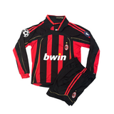 Retro Kaka AC Milan Home Long Sleeve Kids Kit