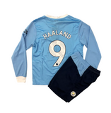 Erling Haaland Manchester City Home Long Sleeve Kids Kit
