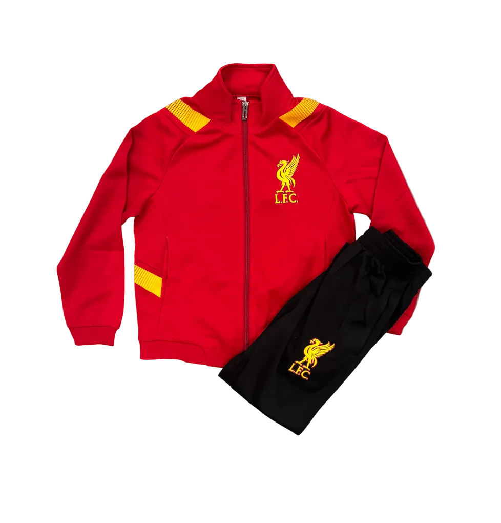 Mohamed Salah Liverpool Red Kids Zip Up Tracksuit Warm Up