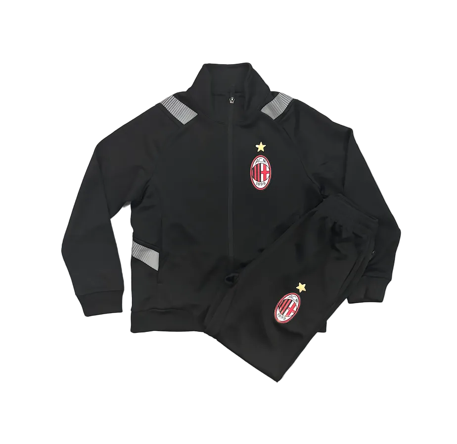 Kaka AC Milan Black Kids Zip Up Tracksuit Warm Up