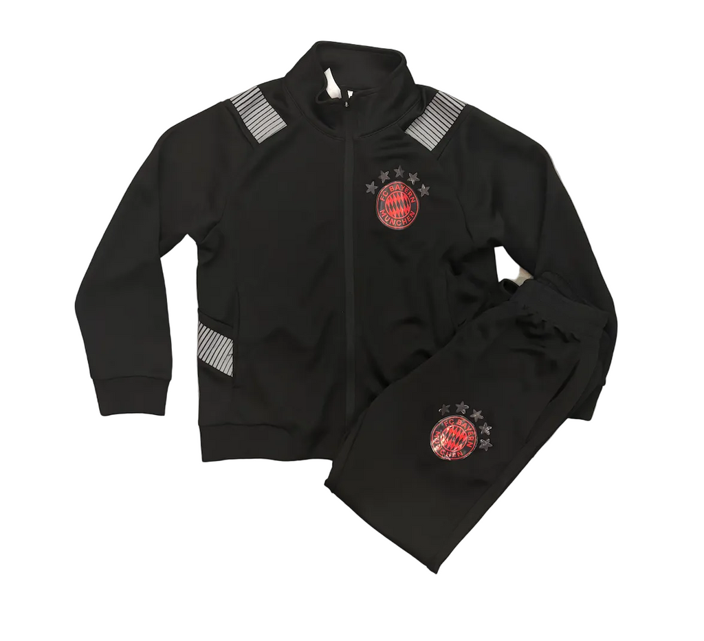 Harry Kane Bayern Munchen Black Kids Zip Up Tracksuit Warm Up