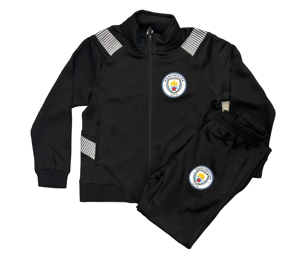 Erling Haaland Manchester City Black Adult Zip Up Tracksuit Warm Up