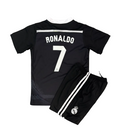 Retro Cristiano Ronaldo Real Madrid Black and White Kids Kit