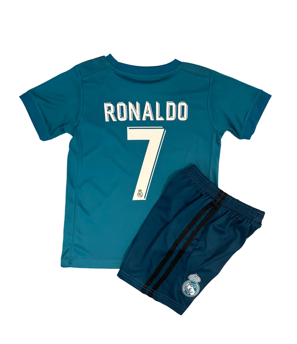 Retro Cristiano Ronaldo Real Madrid Blue Kids Kit