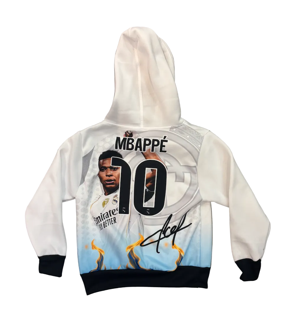 Kylian Mbappe Real Madrid Graphic Kids Hoodie