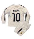 Kylian Mbappe Real Madrid Home Long Sleeve Kids Kit