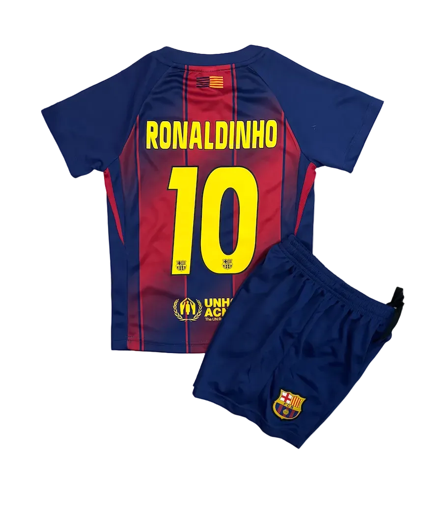 Ronaldinho Barcelona Home Kids Kit