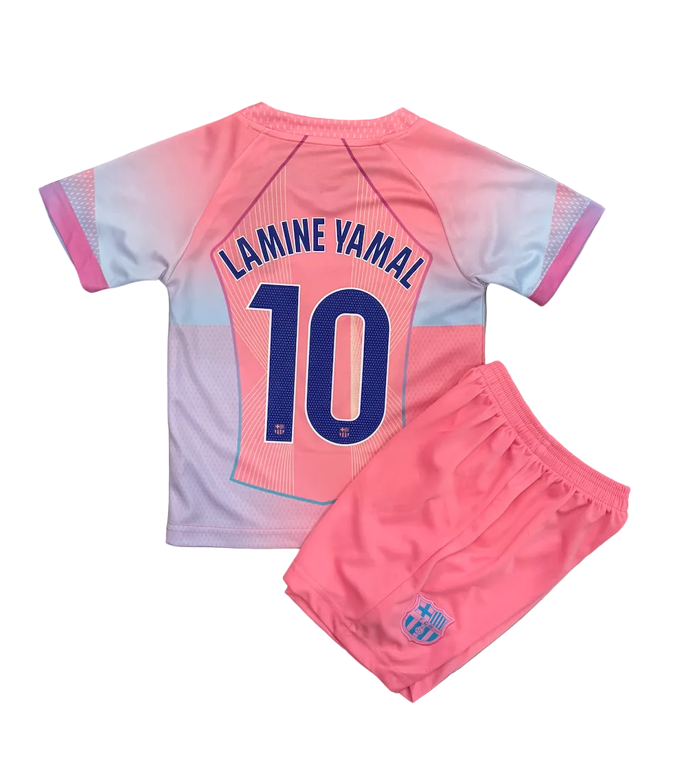 Lamine Yamal Barcelona Pink Kids Kit
