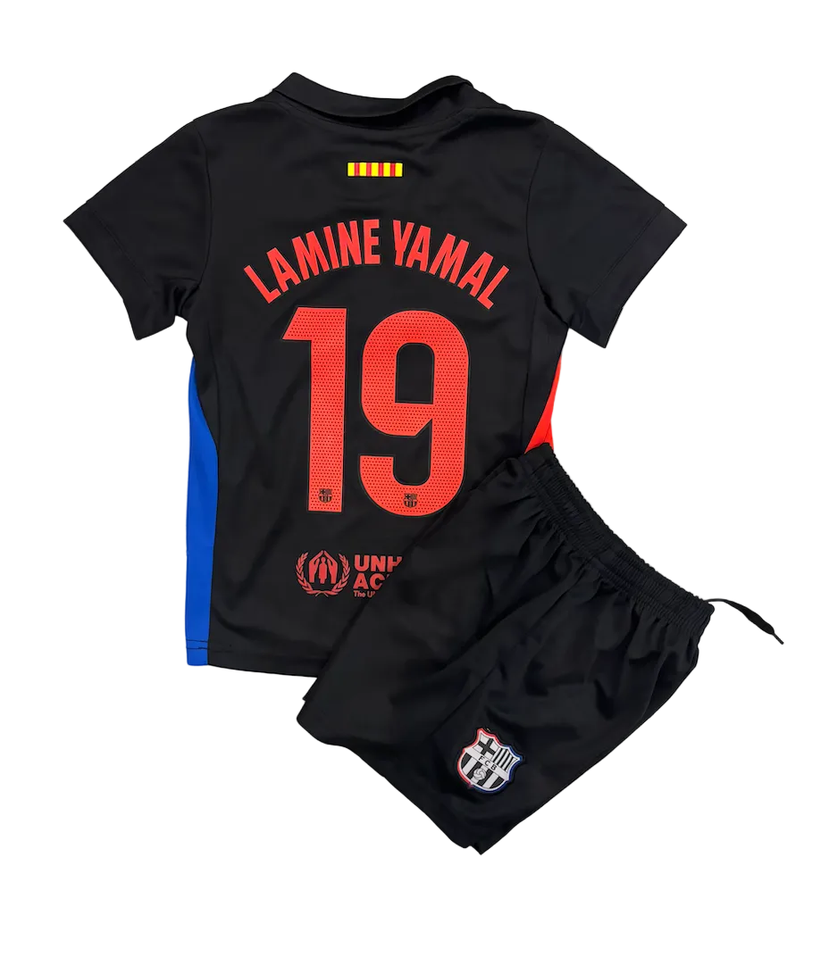 Lamine Yamal Barcelona Black Kids Kit