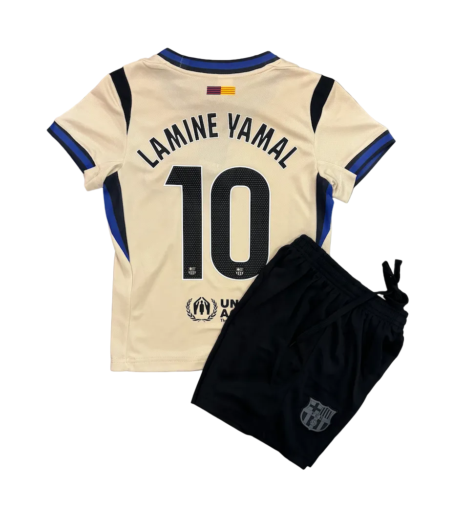 Lamine Yamal Barcelona Away Kids Kit