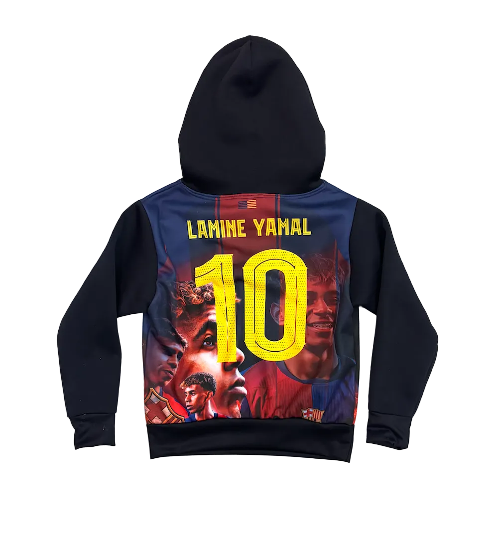 Lamine Yamal Barcelona Graphic Kids Hoodie
