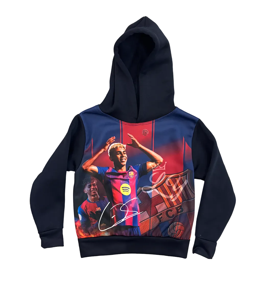 Lamine Yamal Barcelona Graphic Kids Hoodie
