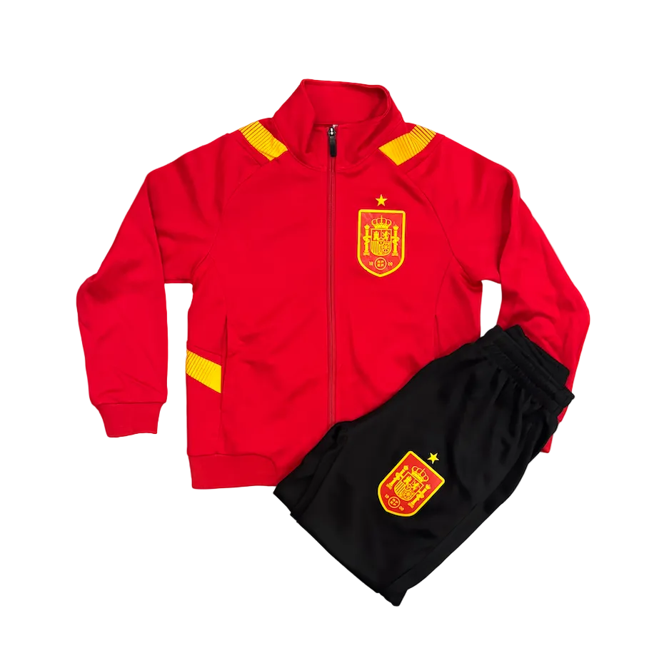 Lamine Yamal Spain Red Kids Zip Up Tracksuit Warm Up