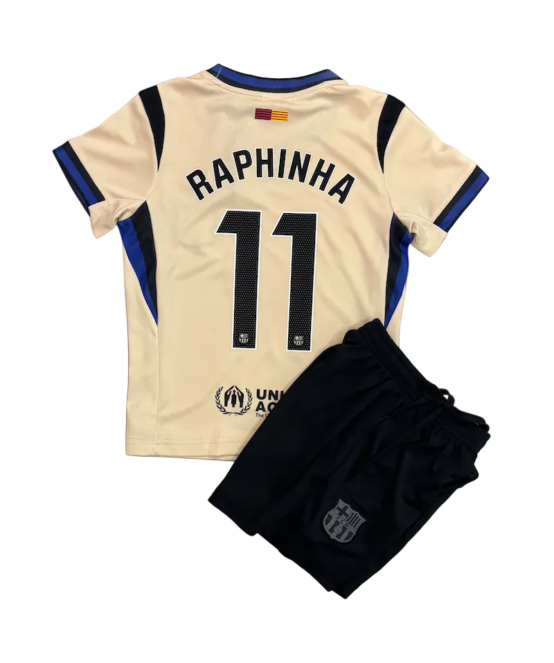 Raphinha Barcelona Away Kids Kit
