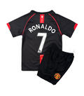 Retro Cristiano Ronaldo Manchester United Black Kids Kit