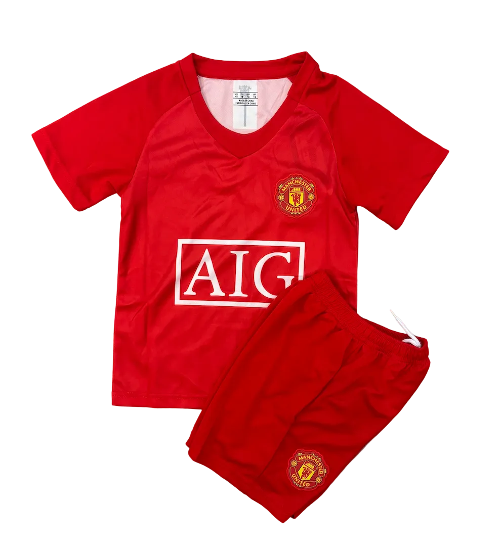 Retro Cristiano Ronaldo Manchester United Home Kids Kit