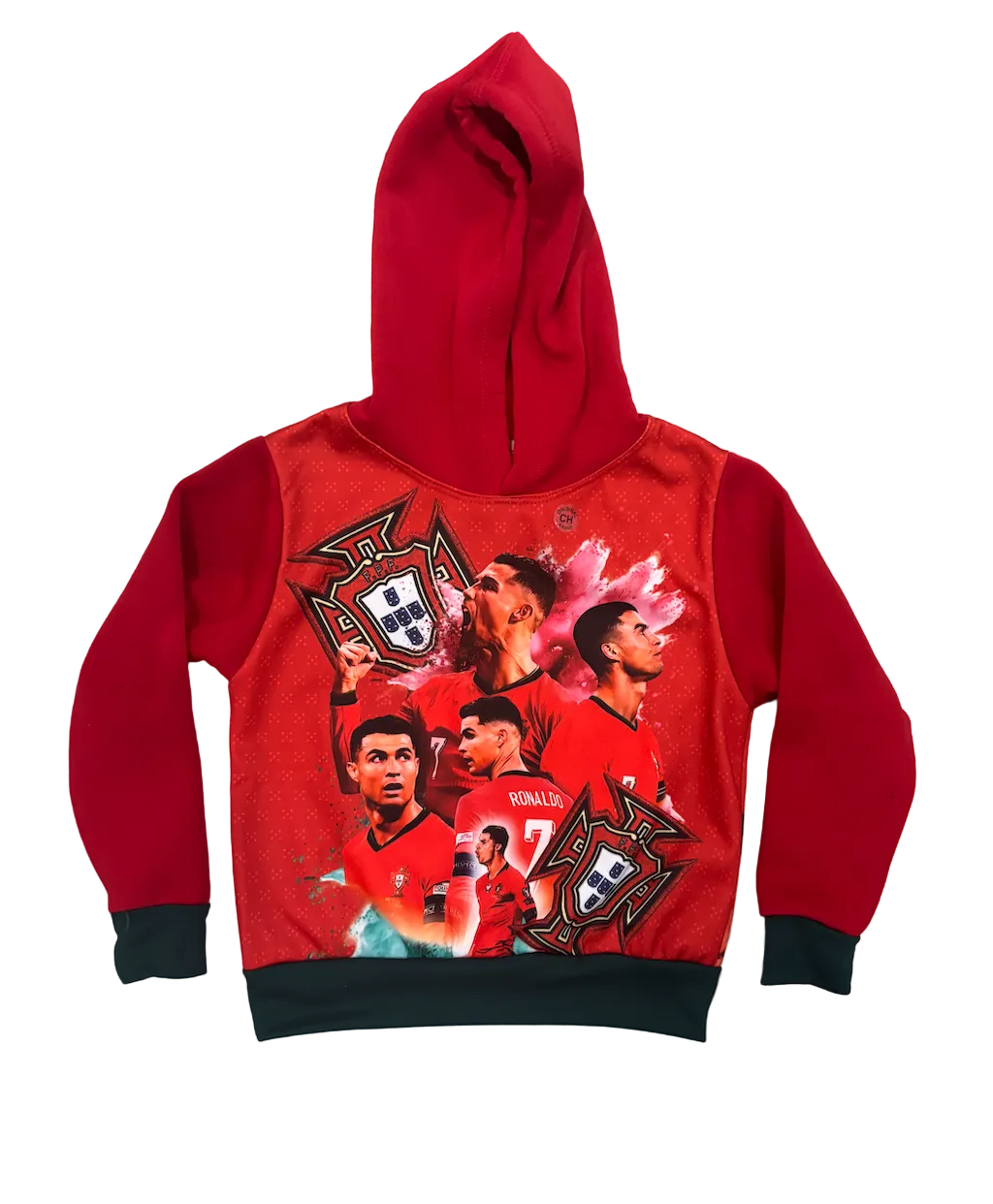 Cristiano Ronaldo Portugal Red Graphic Kids Hoodie