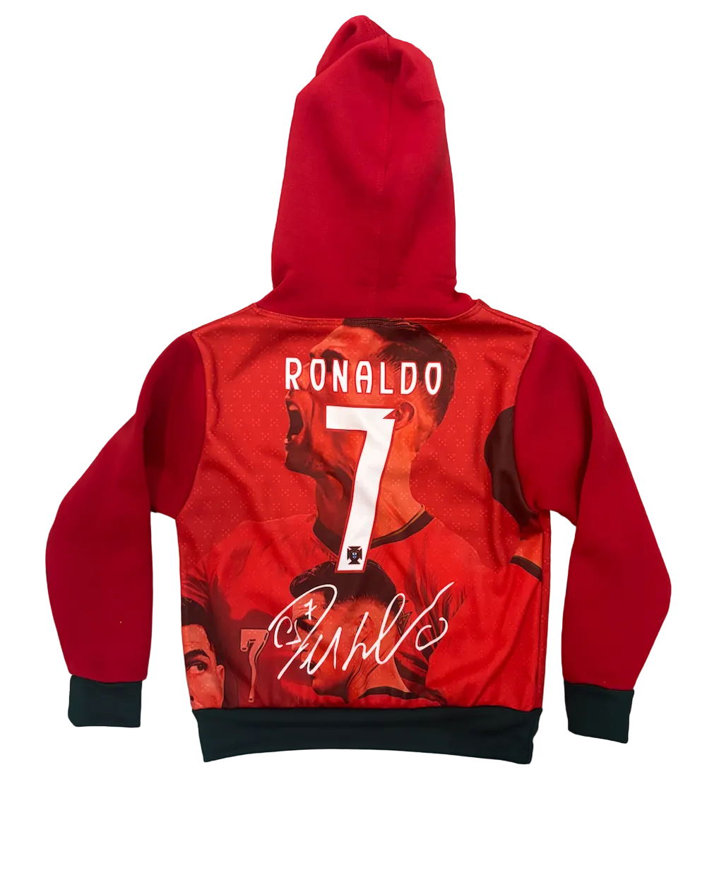 Cristiano Ronaldo Portugal Red Graphic Kids Hoodie