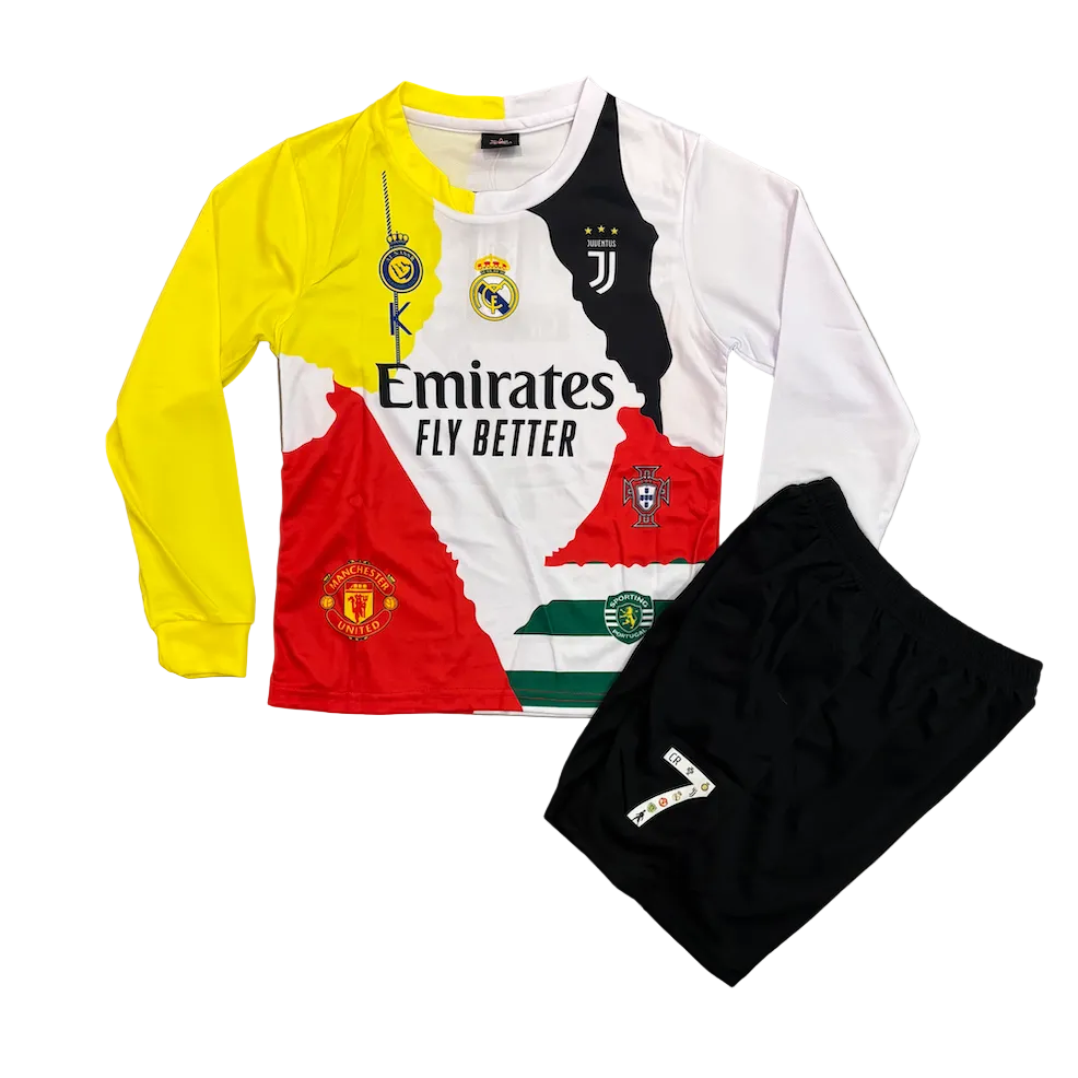 Cristiano Ronaldo All Teams Limited Edition Long Sleeve Kids Kit