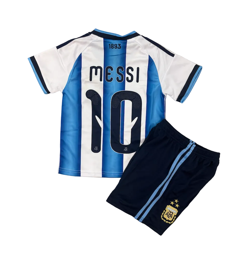 Lionel Messi Argentina Home World Cup 2026 Kids Kit