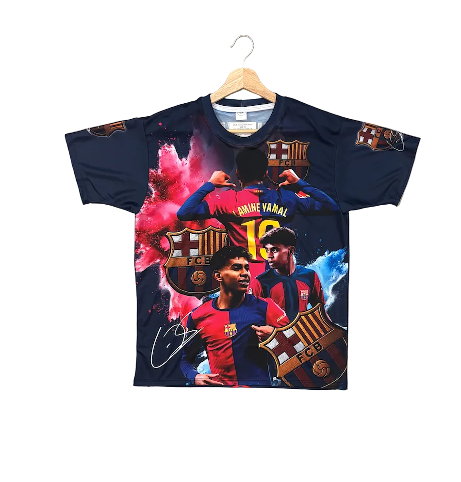 Lamine Yamal Barcelona Graphic Adult Jersey